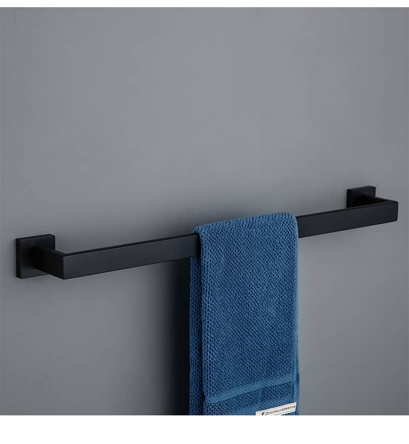 MATTE BLACK stainless steel square towel bar