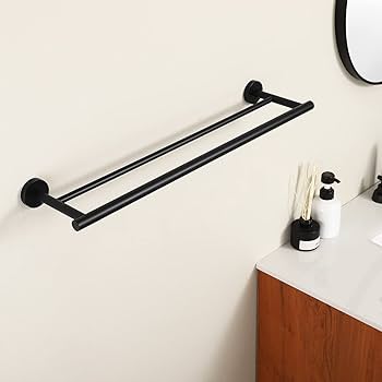 MATTE BLACK stainless steel square towel bar
